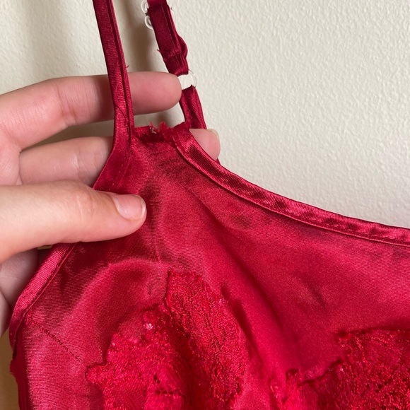 Natori Red Slip Satin Slip Dress Size Large - Picture 7 of 8